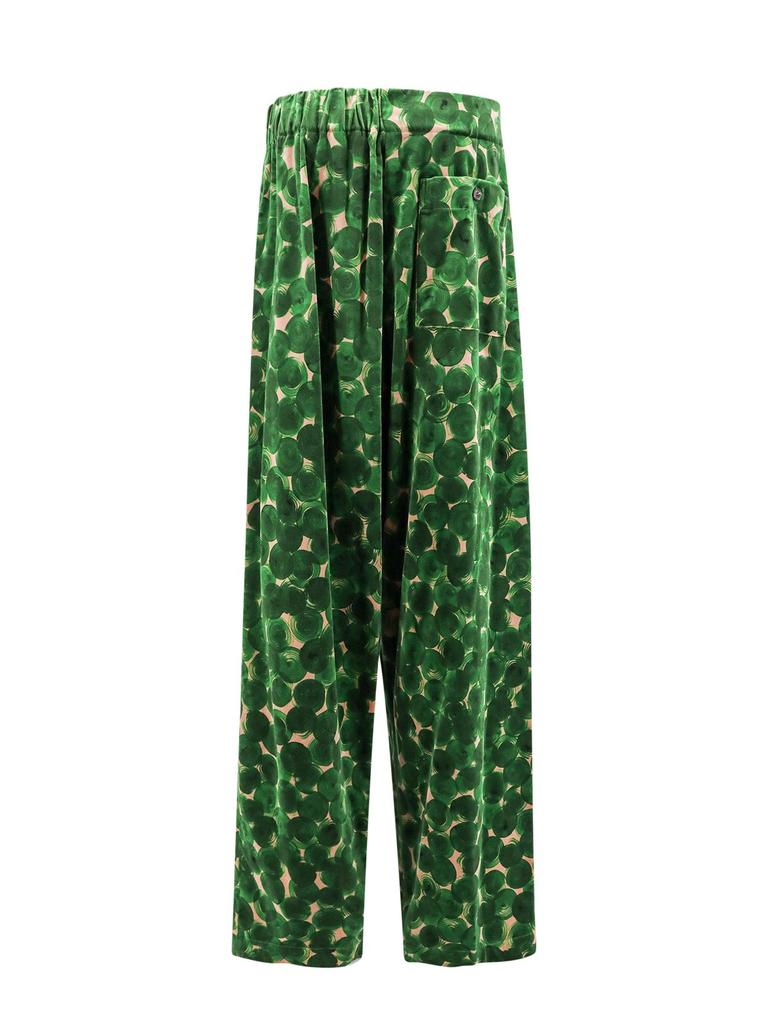 Dries Van Noten All-Over Printed Velvet Trousers – On Sale