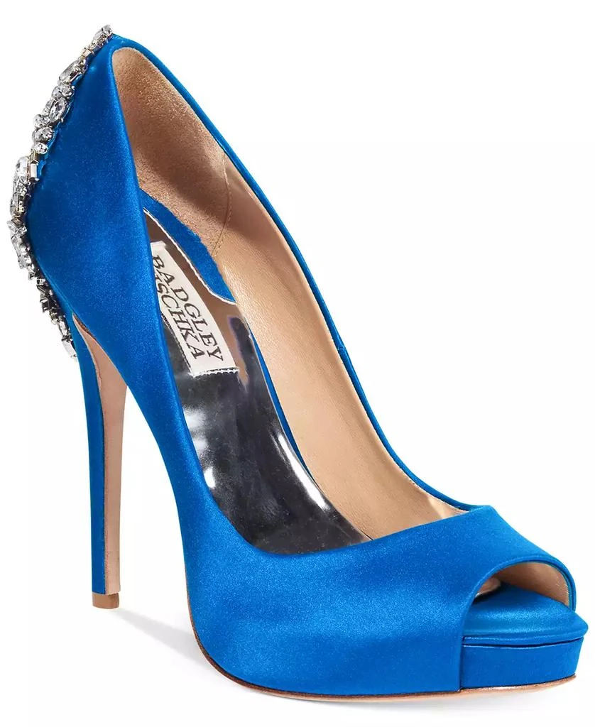 Badgley Mischka Women's Kiara Peep Toe Evening Pumps 1