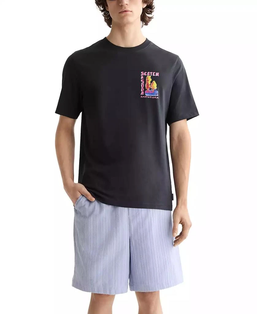 Scotch & Soda Men's Short Sleeve Double Graphic Crewneck T-Shirt 4