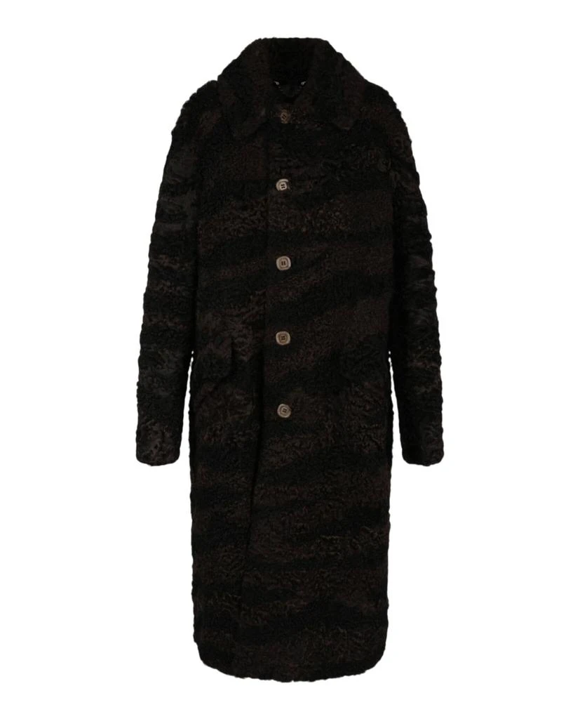 Gucci Zebra Pattern Shearling Coat