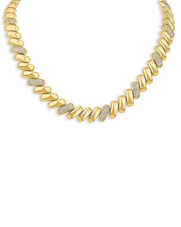 Kenneth Jay Lane Pavé Chunky Link Collar Necklace, 16"