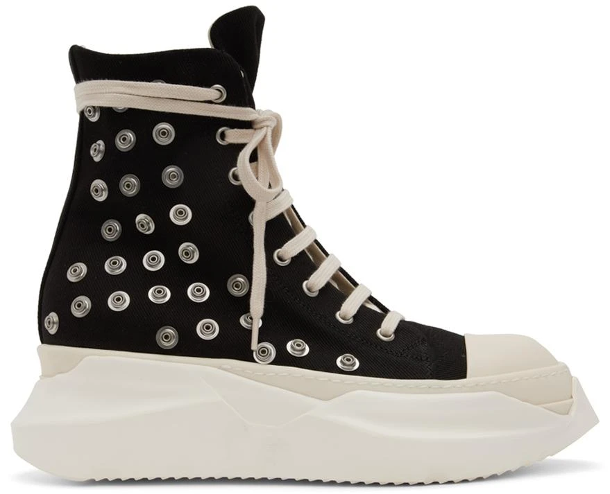 Rick Owens Black Abstract Sneakers 1