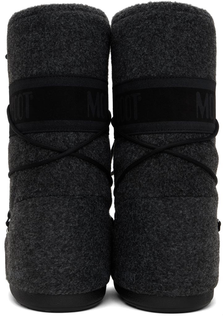 Moon Boot Gray Icon Felt Tall Boots