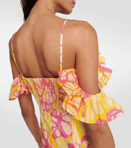 ALÉMAIS Fenella ruflled cotton midi dress 6