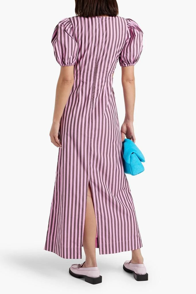 ganni cotton poplin cutout dress Ganni