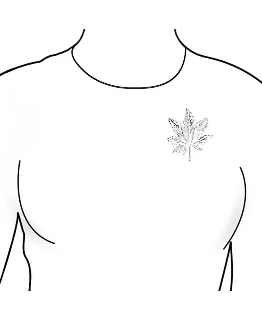 Bling Jewelry Large Canada National Symbol Maple Leaf Pin Brooch Maple Tree Accessory Sterling Silver 3