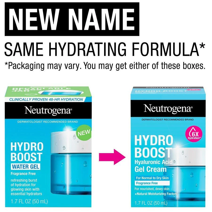 Neutrogena Hydro Boost Hyaluronic Acid Water Gel Moisturizer Fragrance Free 3