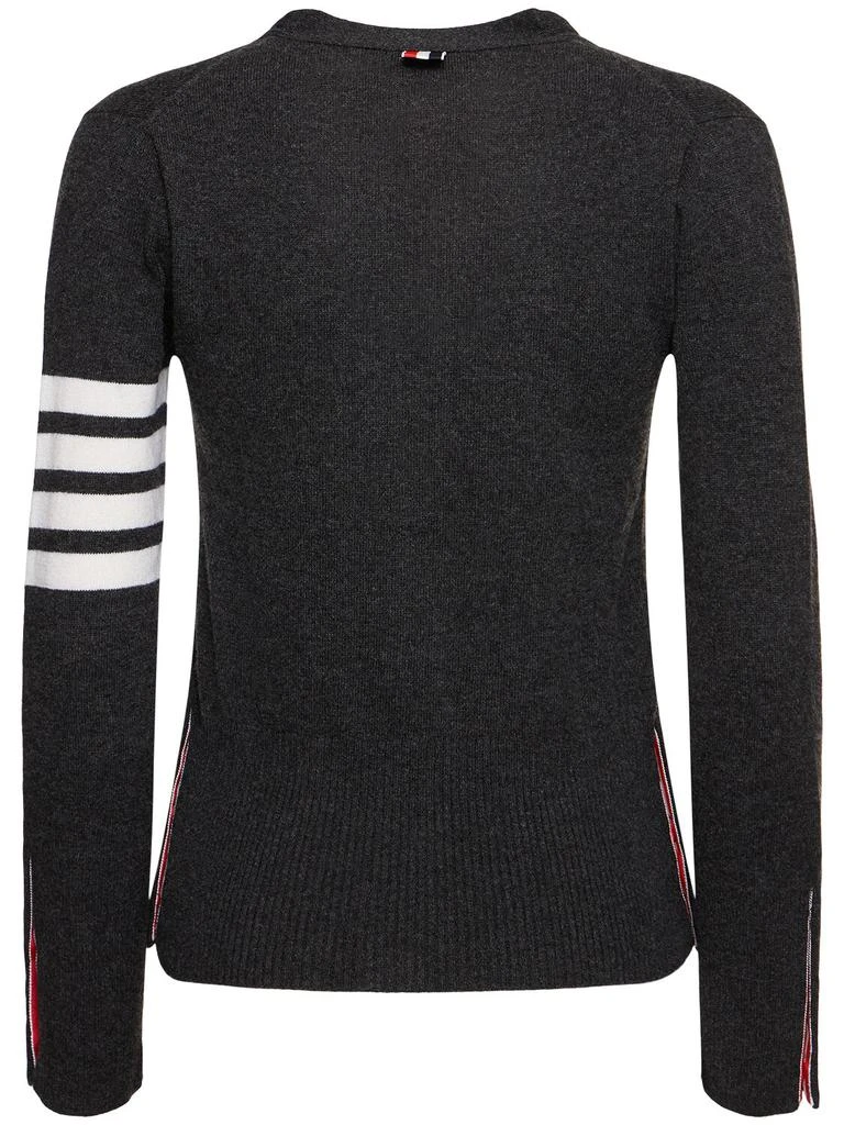 THOM BROWNE Intarsia Stripes Cashmere Knit Cardigan 3