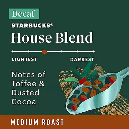 Starbucks Starbucks Decaf House Blend Medium Roast K-Cup Coffee Pods, 72 ct.