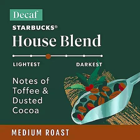 Starbucks Starbucks Decaf House Blend Medium Roast K-Cup Coffee Pods, 72 ct. 2