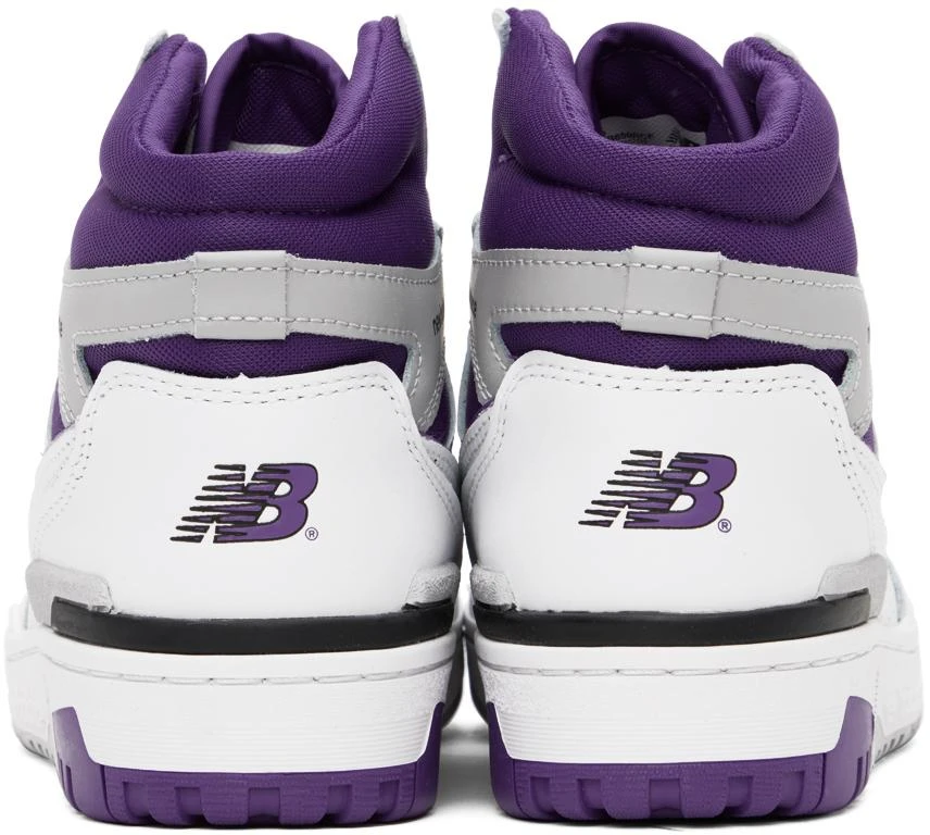 New Balance White & Purple 650 Sneakers 2