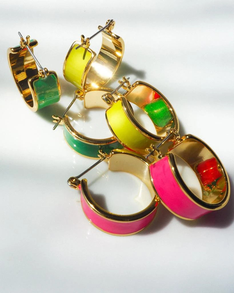 Luv AJ Positano Hoops- Emerald Green- Silver 2