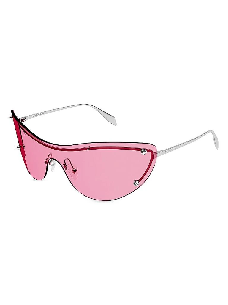 Alexander McQueen 99MM Spike Studs Mask Metal Sunglasses 2