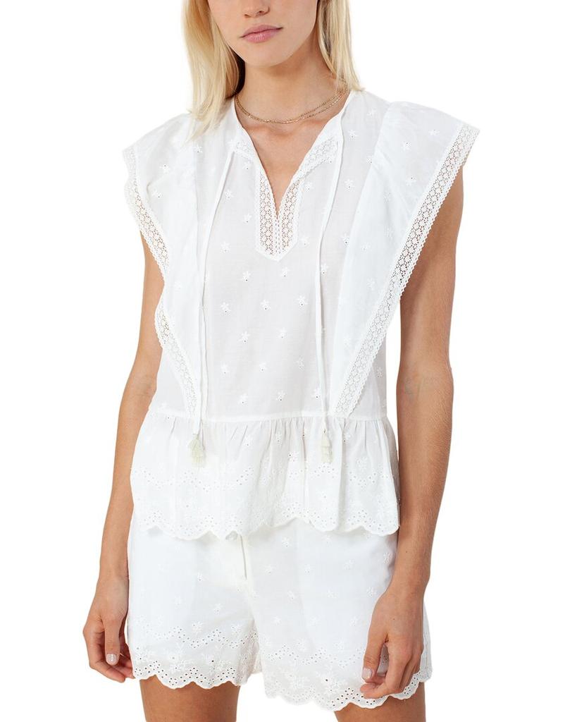 Hale Bob Hale Bob Solid Eyelet Top