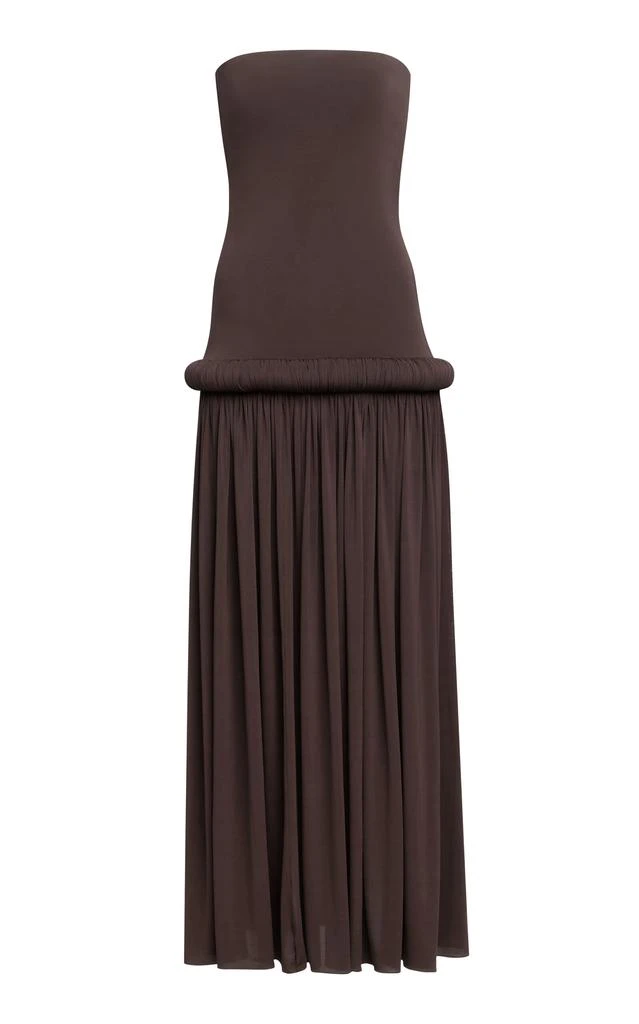 Alaïa ALAÏA - Piped Jersey Maxi Dress - Purple - FR 34 - Moda Operandi 1