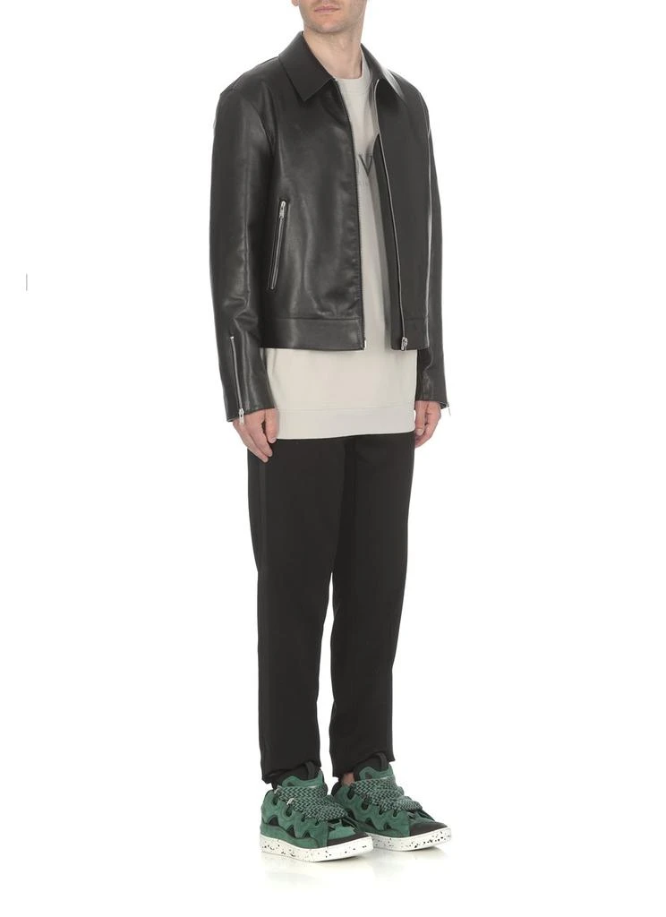 Lanvin Lanvin Zipped Leather Jacket 4