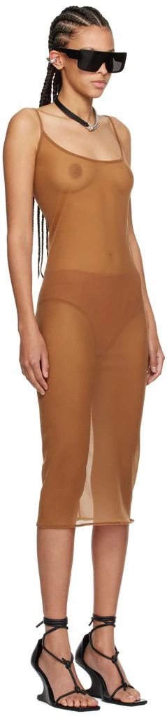Rick Owens Brown Slip Midi Dress 2