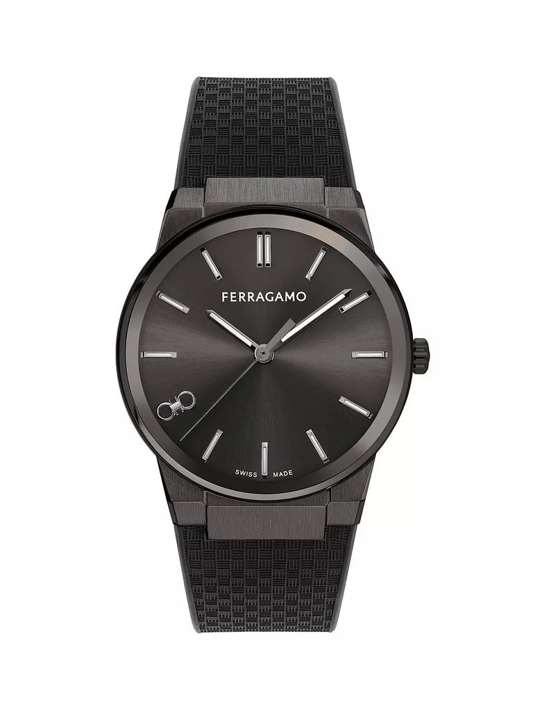 Salvatore Ferragamo Infinity Sapphire Stainless Steel & Woven Strap Watch/41MM 1
