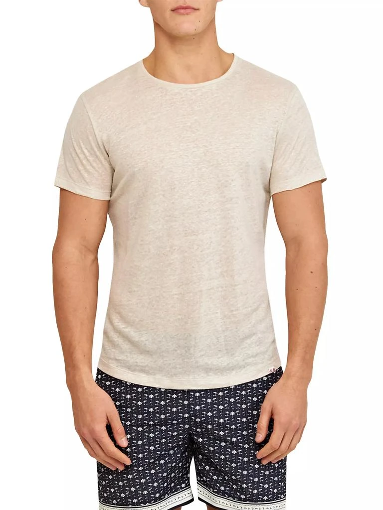 ORLEBAR BROWN Linen Crewneck T-Shirt 1