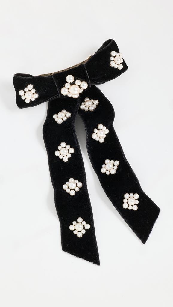 Jennifer Behr Lynette Velvet Bow Barrette