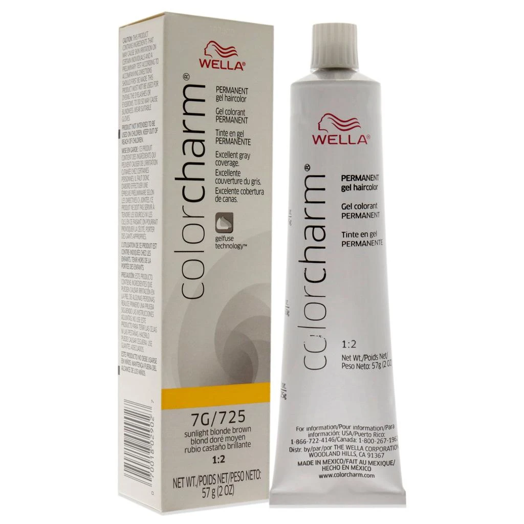 Wella Color Charm Permanent Hair Color Gel - 725 7G Sunlight Blonde Brown by  for Unisex - 2 oz Hair Color 3