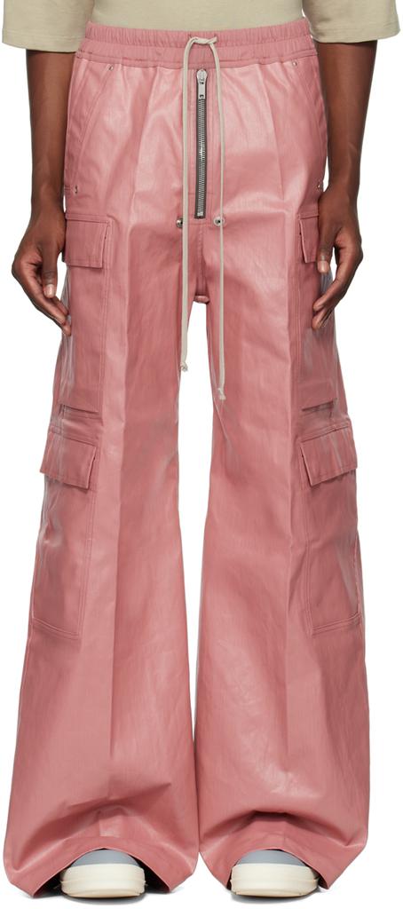 Shop Pink Porterville Cargobelas Denim Cargo Pants on Sale at