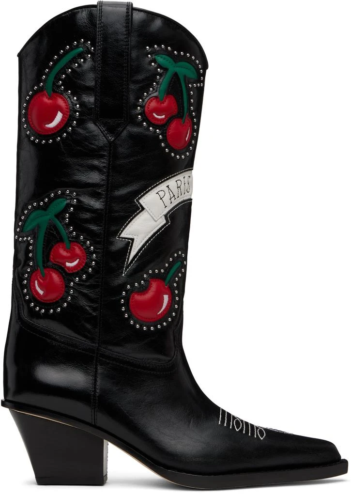 Paris Texas Black Cherry Blossom Boots 1