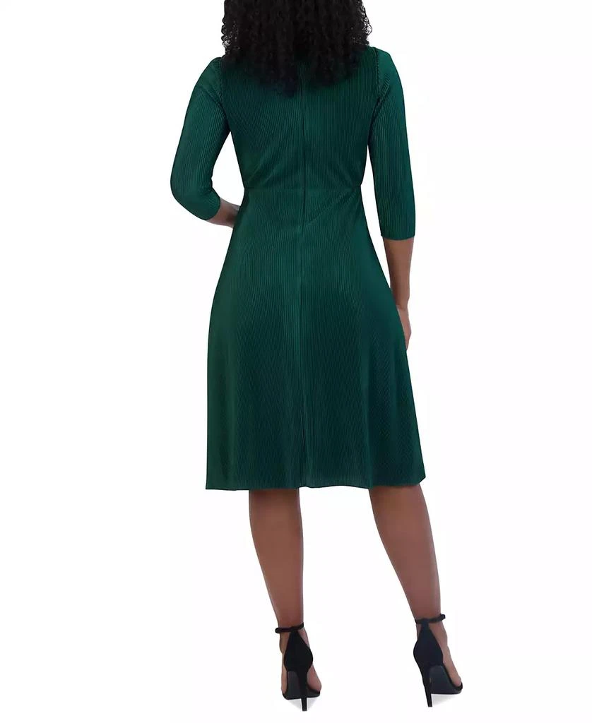 Jessica Howard Petite Twist-Front 3/4-Sleeve Midi Dress 2
