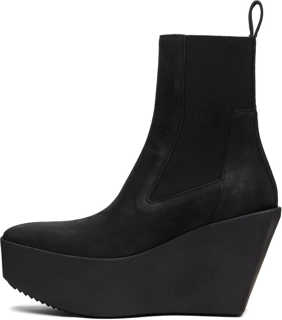 Rick Owens Black Concordians Sliver Platform Beatle Chelsea Boots 3