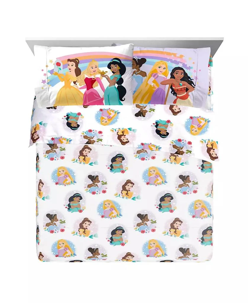 Sunny Side Up Disney Princess Rainbow Stars Bed Set with Sham 2
