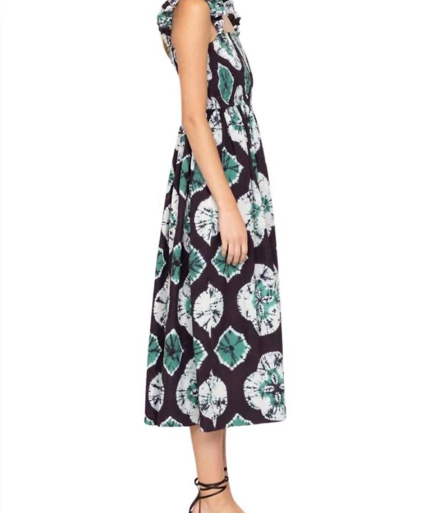 Sea Sea - Aveline Tie Dye Print Sleeveless Smocked Dress 2