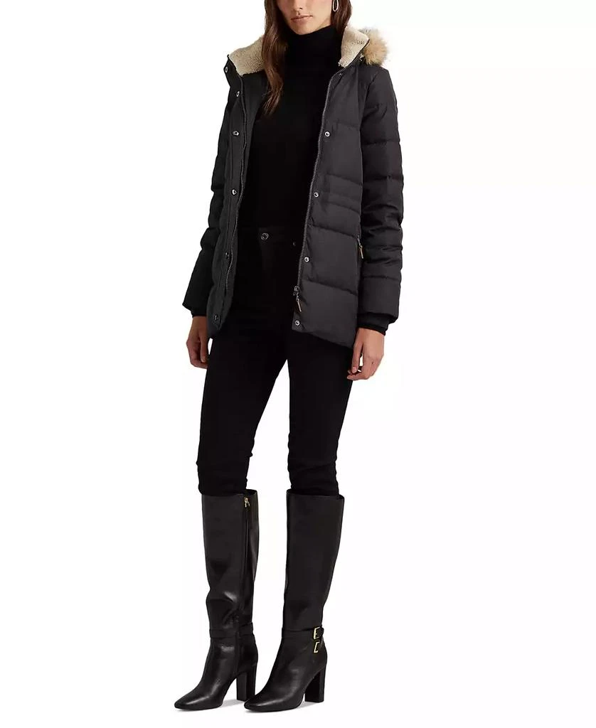 Ralph Lauren Women's Faux-Fur-Trim Hooded Puffer Coat, Created for Macy's 4