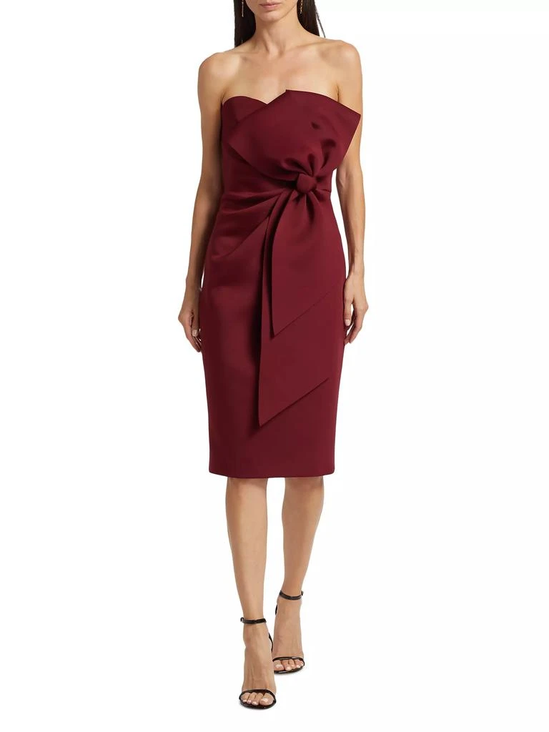 Badgley Mischka Bow-Detailed Strapless Cocktail Dress 2