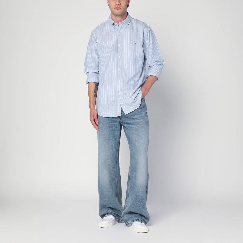 Ralph Lauren Light blue striped Oxford shirt Custom-Fit