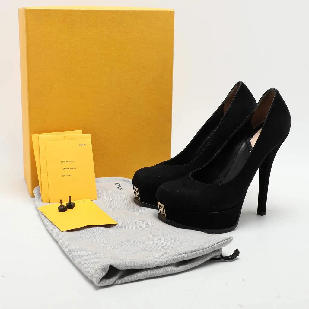 Fendi Fendi Black Suede Fendista Platform Pumps Size 39 9