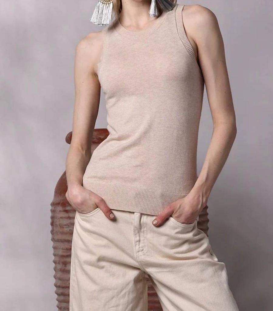 Minnie Rose Minnie Rose - Cotton Cashmere Supima Tank Top