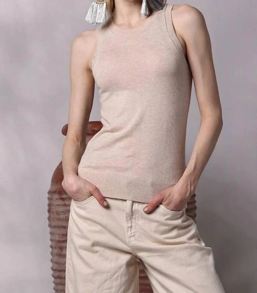 Minnie Rose Minnie Rose - Cotton Cashmere Supima Tank Top 1