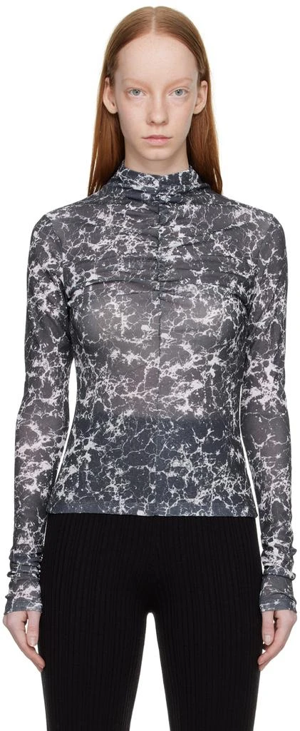 LVIR Gray Ruched Turtleneck 1