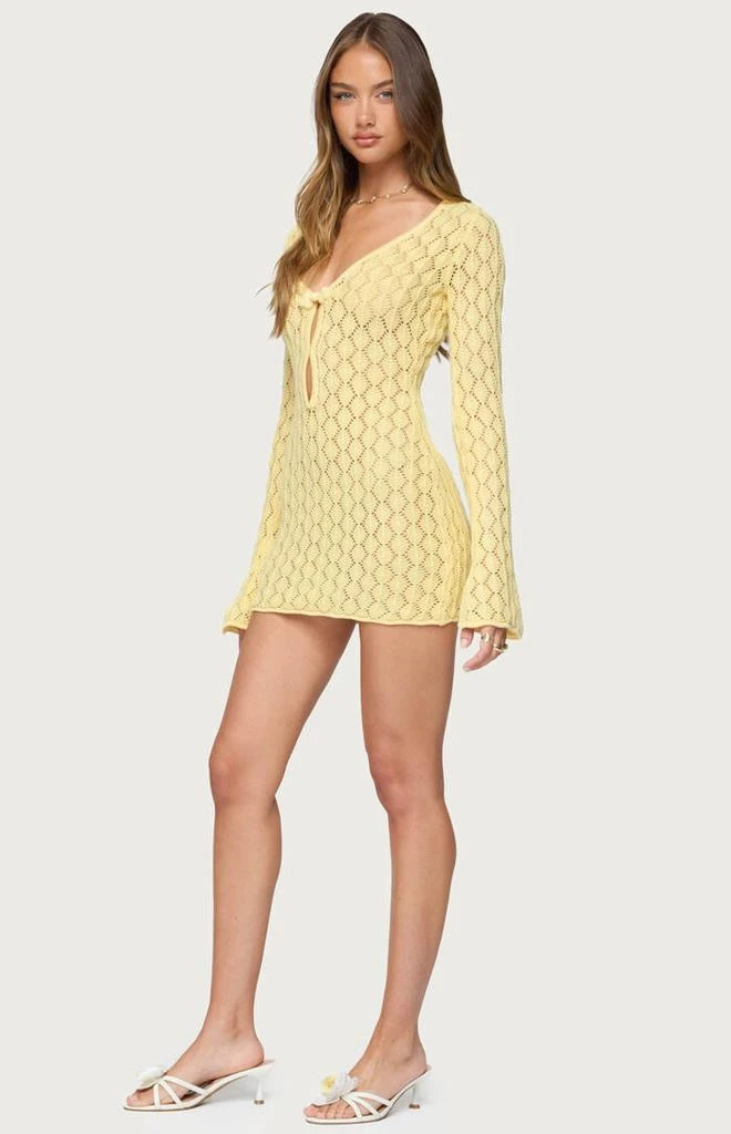 Edikted Brie Cut Out Crochet Mini Dress 4