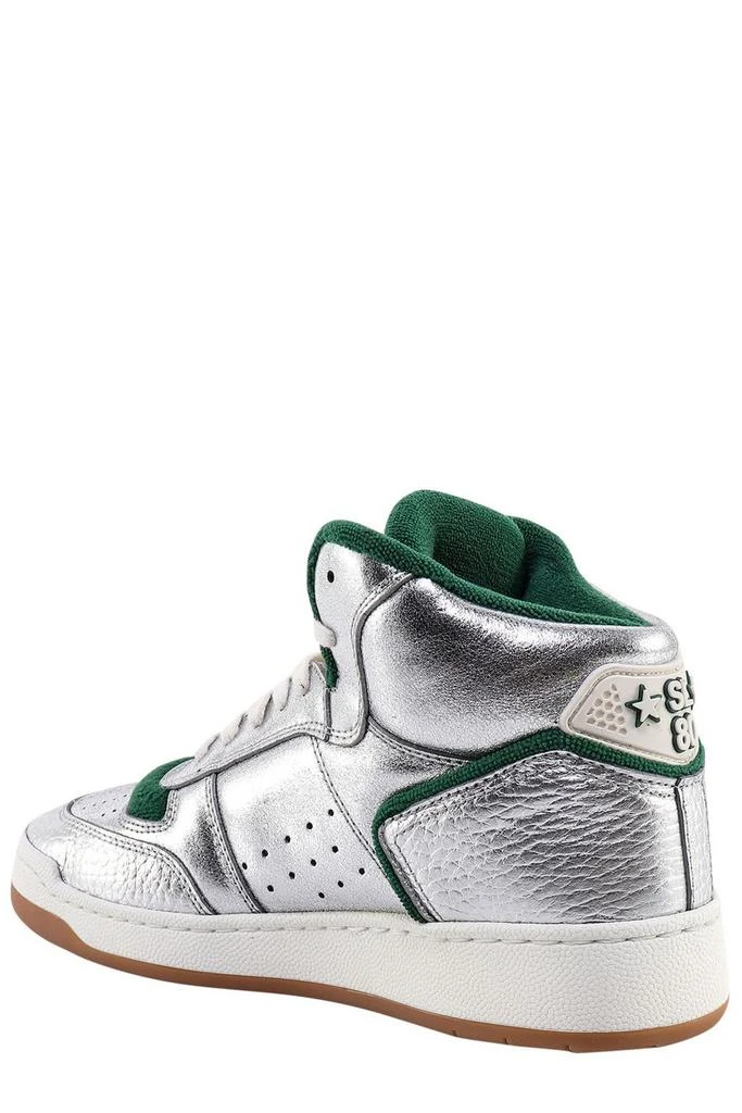 Yves Saint Laurent Saint Laurent SL/80 Metallic Effect Mid-Top Sneakers 3