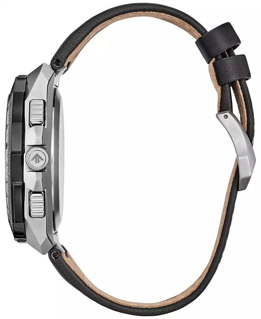 Citizen Eco-Drive Men's Chronograph Promaster Skyhawk Black Leather Strap Watch 46mm 2