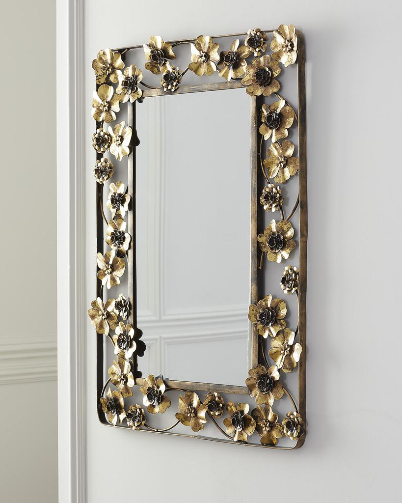 Jamie Young Rectangle Floral Mirror