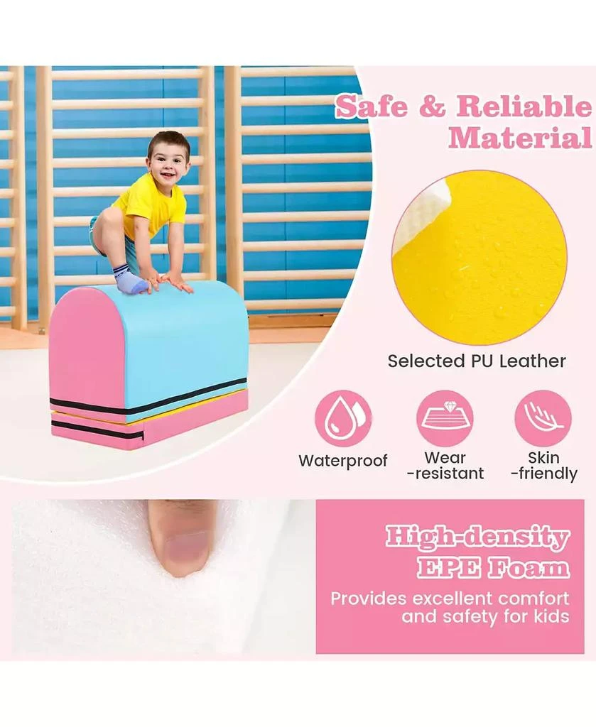 Costway Mailbox Tumbling Mat Gymnastics Vaulting Box with Detachable Mat 
Carrying Handle 7