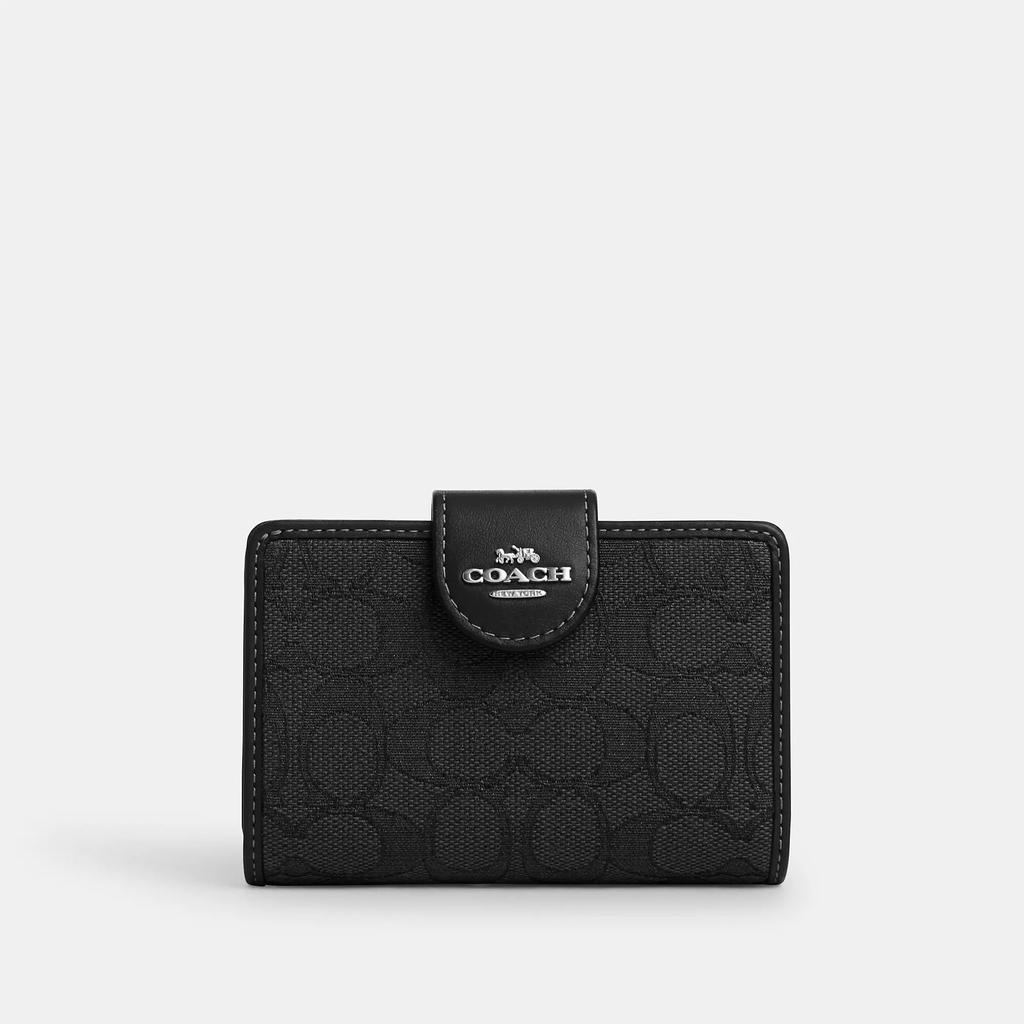 Coach Outlet Coach Outlet Medium Corner Zip Wallet In Signature Jacquard