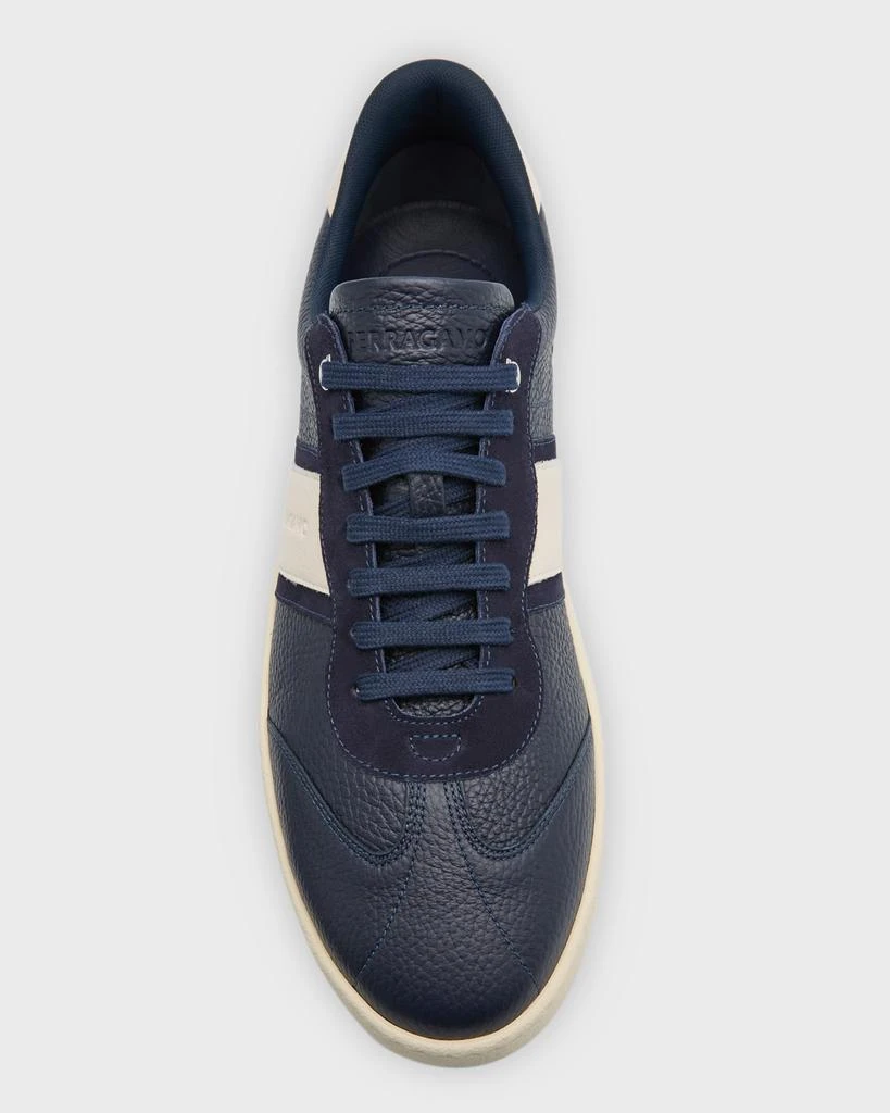 Salvatore Ferragamo Men's Achille 1 Leather Low-Top Sneakers 7