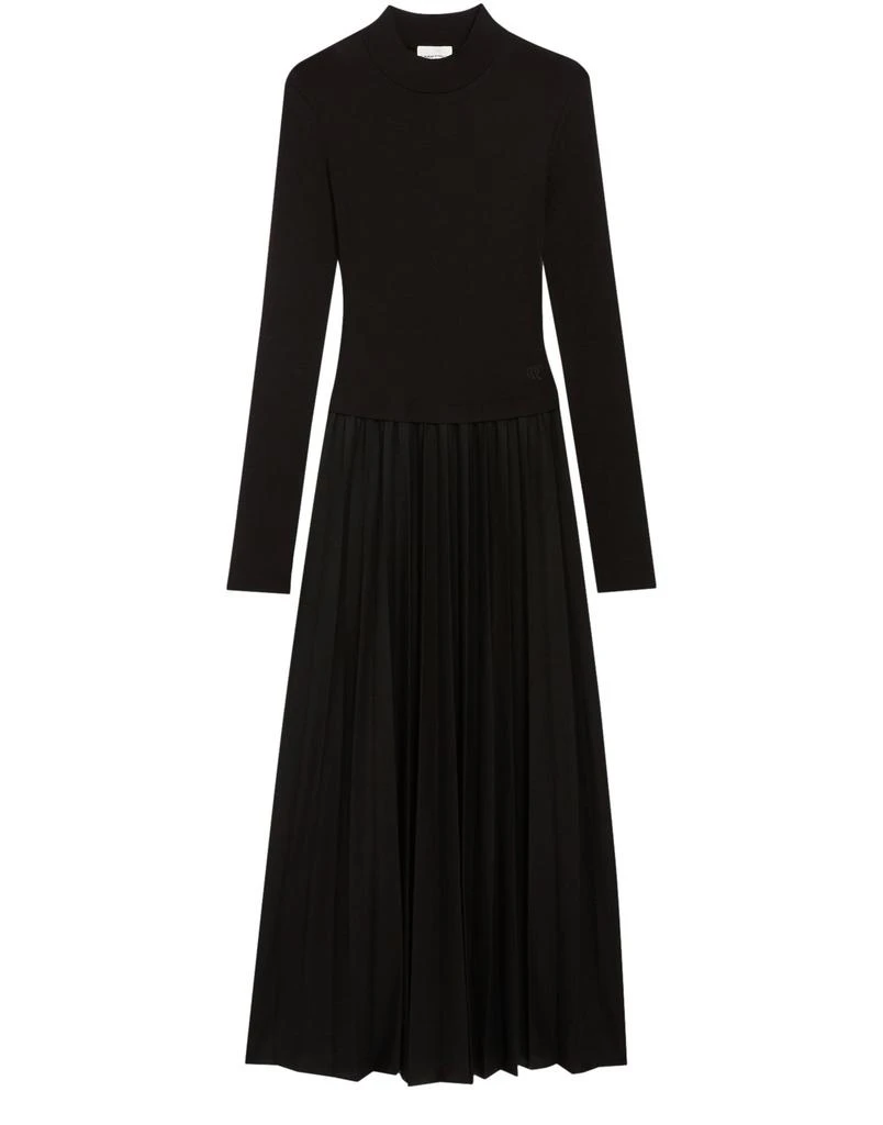 CLAUDIE PIERLOT Twist pleated knitted dress 1