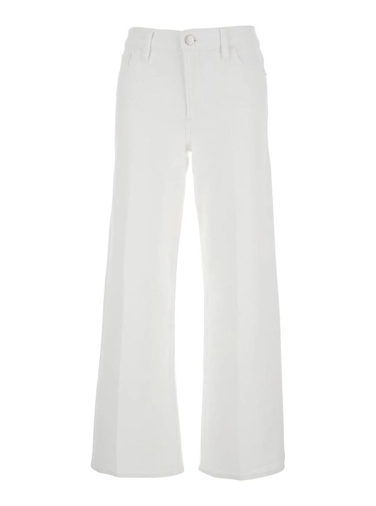 FRAME 'Le Slim Palazzo' White Five Pocket Pants In Cotton Woman 1