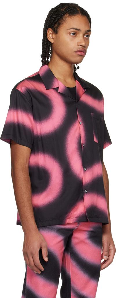 Double Rainbouu Black & Pink Printed Shirt