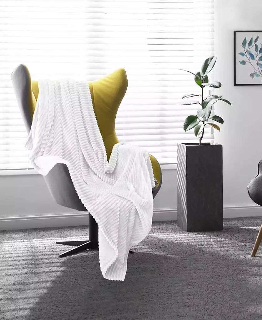 Macy's Cut Plush Lightweight Super Soft Luxury Bed Throw, 50" x 60" 1