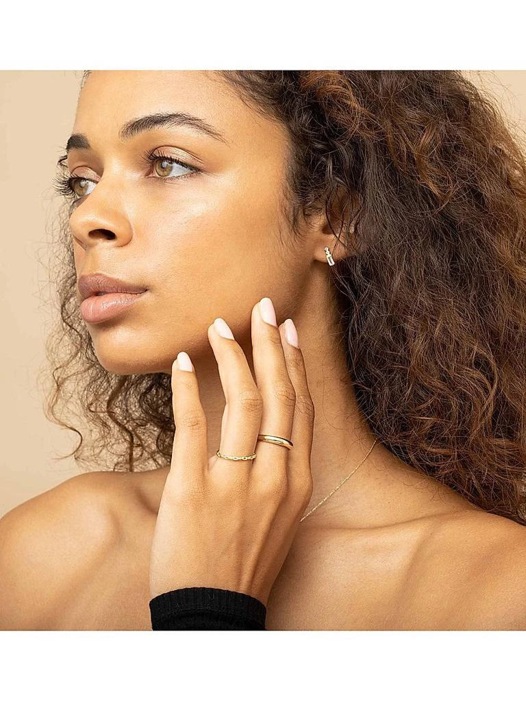 Oradina 14K Yellow Solid Gold The Archie Ring 4